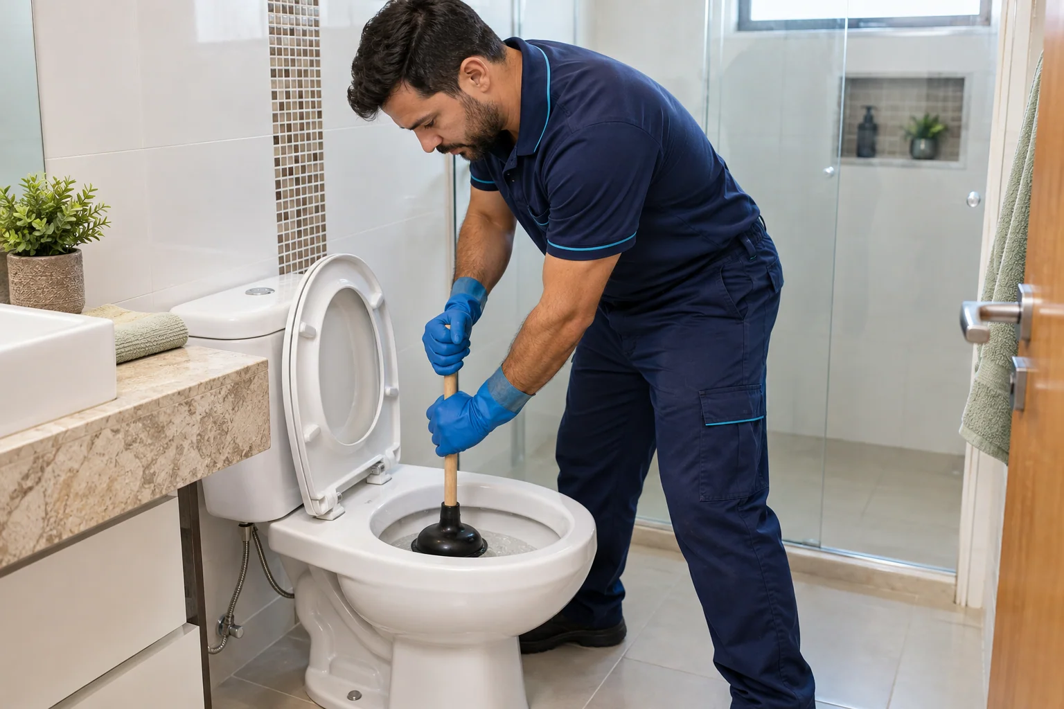 Desentupimento de vasos sanitários